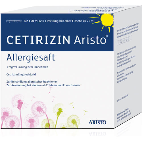 CETIRIZIN Aristo Allergiesaft 1 mg/ml Lsg.z.Einn. CETIRIZIN Aristo Allergiesaft 1 mg/ml Lsg.z.Einn.
