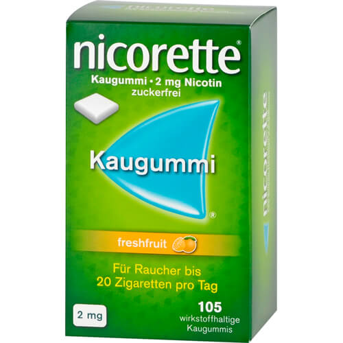 NICORETTE 2 mg freshfruit Kaugummi NICORETTE 2 mg freshfruit Kaugummi