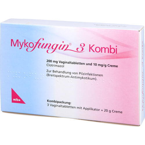 MYKOFUNGIN 3 Kombi 200 mg Vaginaltab.+10 mg/g Cre. MYKOFUNGIN 3 Kombi 200 mg Vaginaltab.+10 mg/g Cre.