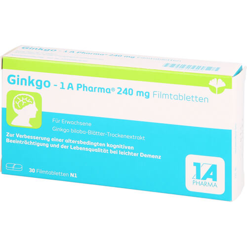GINKGO-1A Pharma 240 mg Filmtabletten GINKGO-1A Pharma 240 mg Filmtabletten