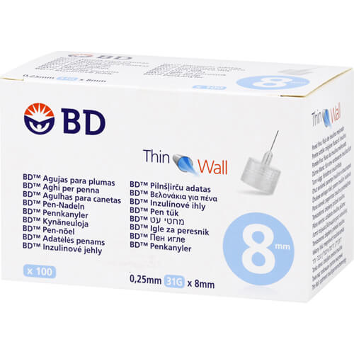 BD THIN Wall Pen-Nadeln 0,25 31 Gx8 mm BD THIN Wall Pen-Nadeln 0,25 31 Gx8 mm