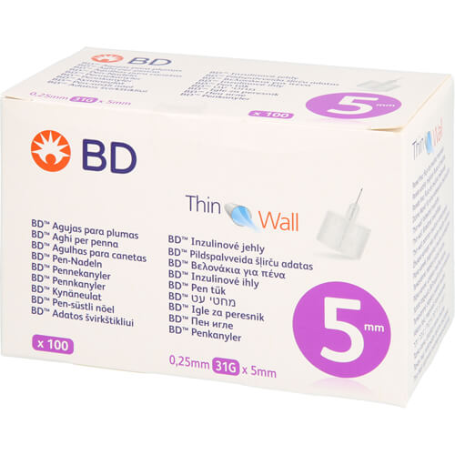BD THIN Wall Pen-Nadeln 0,25 31 Gx5 mm BD THIN Wall Pen-Nadeln 0,25 31 Gx5 mm