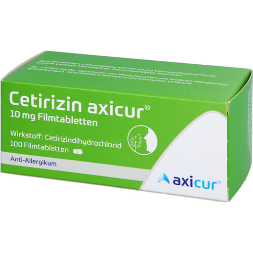 CETIRIZIN axicur 10 mg Filmtabletten CETIRIZIN axicur 10 mg Filmtabletten