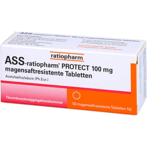 ASS-ratiopharm PROTECT 100 mg magensaftr.Tabletten ASS-ratiopharm PROTECT 100 mg magensaftr.Tabletten