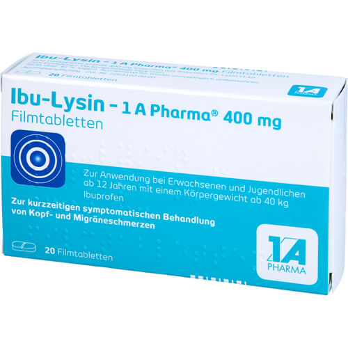 IBU-LYSIN 1A Pharma 400 mg Filmtabletten IBU-LYSIN 1A Pharma 400 mg Filmtabletten