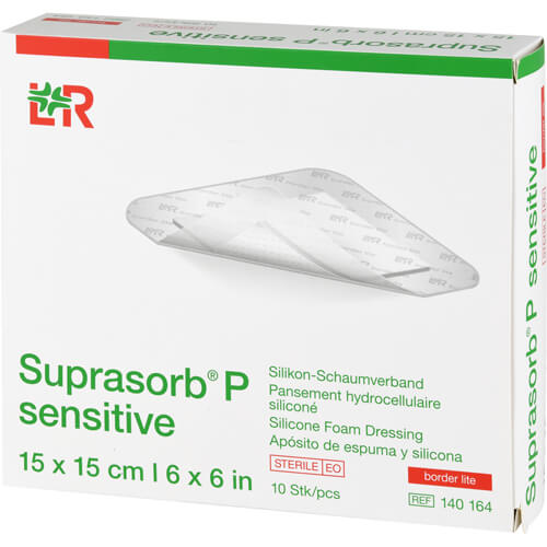 SUPRASORB P sensitive PU-Schaumv.bor.lite 15x15cm SUPRASORB P sensitive PU-Schaumv.bor.lite 15x15cm