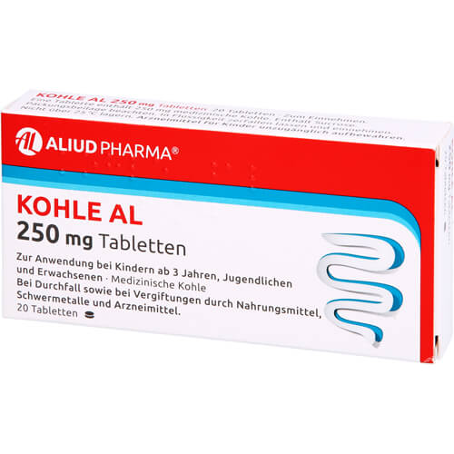 Kohle AL 250 mg Tabletten bei Durchfall Kohle AL 250 mg Tabletten bei Durchfall