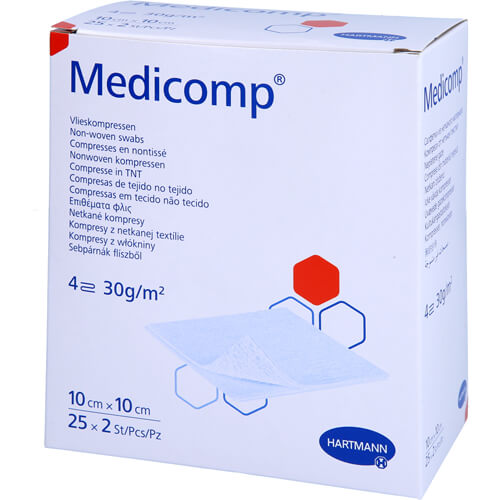 MEDICOMP Vlieskomp.steril 10x10 cm MEDICOMP Vlieskomp.steril 10x10 cm