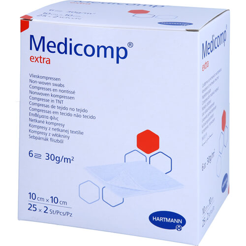 MEDICOMP extra Vlieskomp.steril 10x10 cm MEDICOMP extra Vlieskomp.steril 10x10 cm