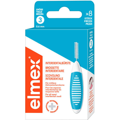 ELMEX Interdentalbürsten ISO Gr.3 0,6 mm blau ELMEX Interdentalbürsten ISO Gr.3 0,6 mm blau