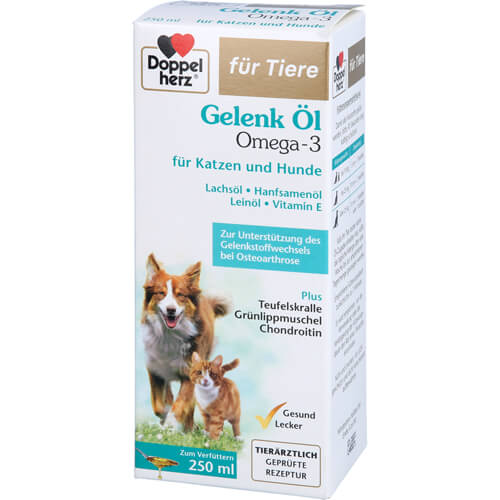DOPPELHERZ für Tiere Gelenk Öl f.Hunde/Katzen DOPPELHERZ für Tiere Gelenk Öl f.Hunde/Katzen