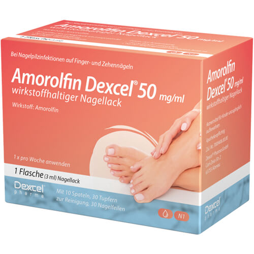 AMOROLFIN Dexcel 50 mg/ml wirkstoffhalt.Nagellack AMOROLFIN Dexcel 50 mg/ml wirkstoffhalt.Nagellack