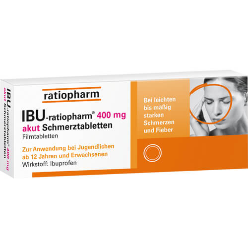 IBU-RATIOPHARM 400 mg akut Schmerztbl.Filmtabl. IBU-RATIOPHARM 400 mg akut Schmerztbl.Filmtabl.