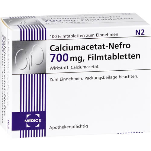 CALCIUMACETAT NEFRO 700 mg Filmtabletten CALCIUMACETAT NEFRO 700 mg Filmtabletten