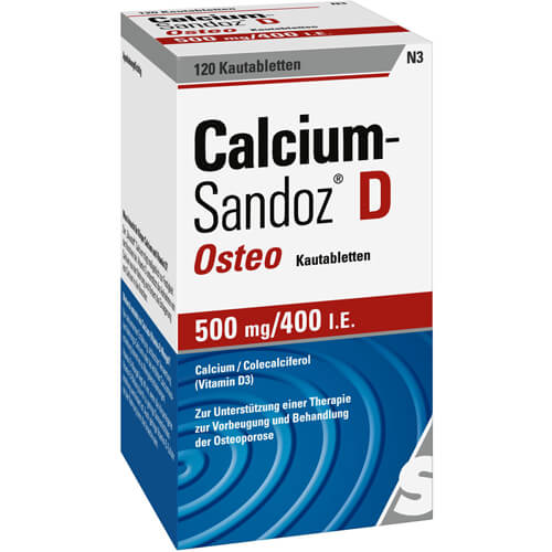 CALCIUM SANDOZ D Osteo 500 mg/400 I.E. Kautabl. CALCIUM SANDOZ D Osteo 500 mg/400 I.E. Kautabl.