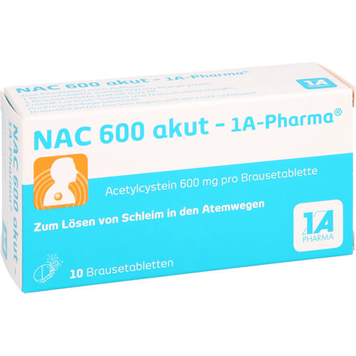 NAC 600 akut-1A Pharma Brausetabletten NAC 600 akut-1A Pharma Brausetabletten