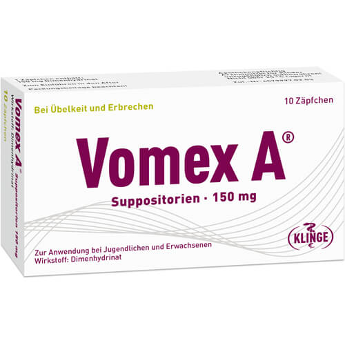 VOMEX A 150 mg Suppositorien VOMEX A 150 mg Suppositorien