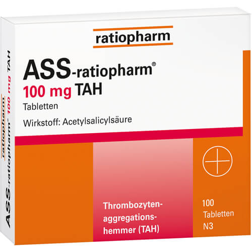 ASS-ratiopharm 100 mg TAH Tabletten ASS-ratiopharm 100 mg TAH Tabletten