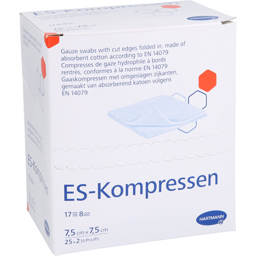 ES-KOMPRESSEN steril 7,5x7,5 cm 8fach ES-KOMPRESSEN steril 7,5x7,5 cm 8fach