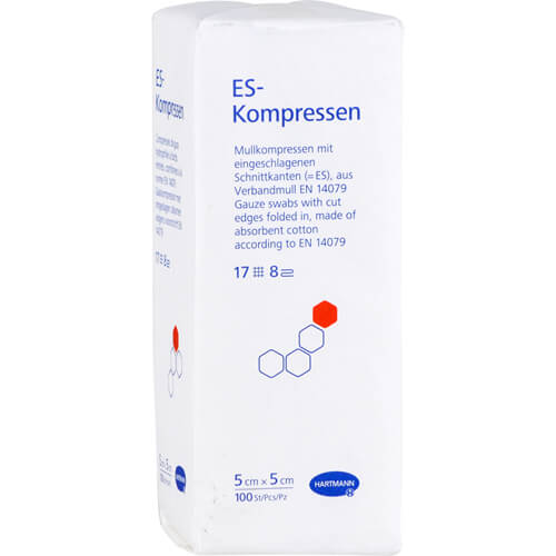 ES-KOMPRESSEN unsteril 5x5 cm 8fach ES-KOMPRESSEN unsteril 5x5 cm 8fach