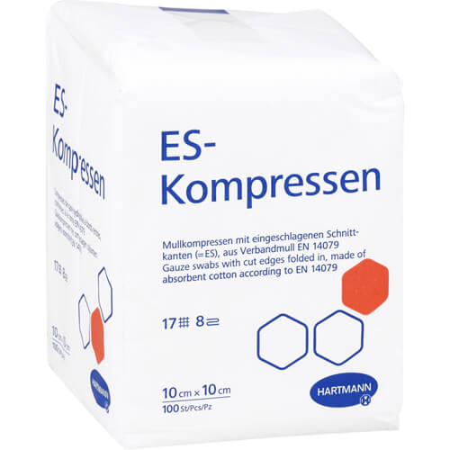 ES-KOMPRESSEN unsteril 10x10 cm 8fach ES-KOMPRESSEN unsteril 10x10 cm 8fach