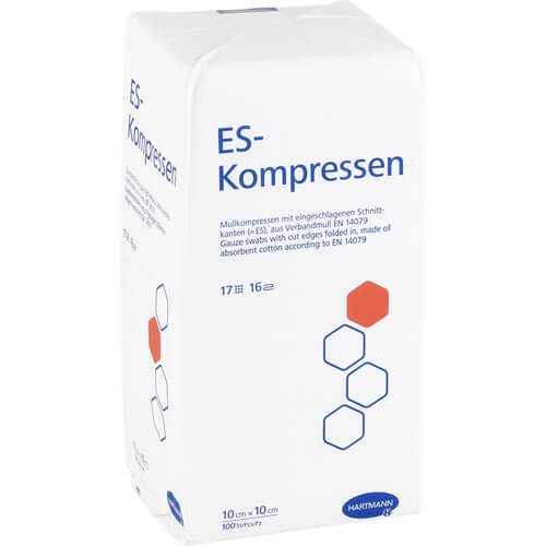 ES-KOMPRESSEN unsteril 10x10 cm 16fach ES-KOMPRESSEN unsteril 10x10 cm 16fach
