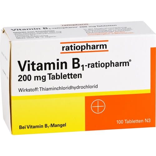 VITAMIN B1-RATIOPHARM 200 mg Tabletten VITAMIN B1-RATIOPHARM 200 mg Tabletten