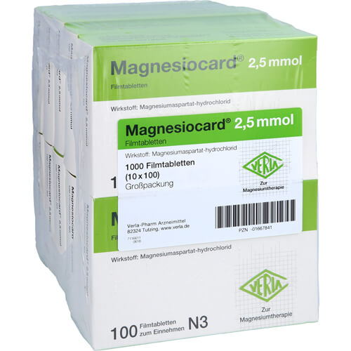 MAGNESIOCARD 2,5 mmol Filmtabletten MAGNESIOCARD 2,5 mmol Filmtabletten