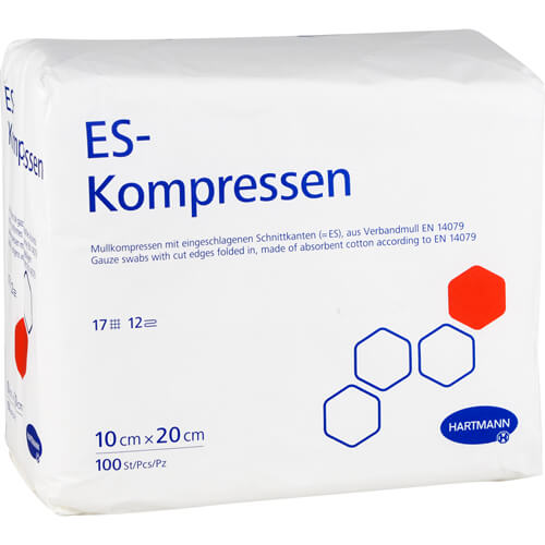 ES-KOMPRESSEN unsteril 10x20 cm 12fach ES-KOMPRESSEN unsteril 10x20 cm 12fach