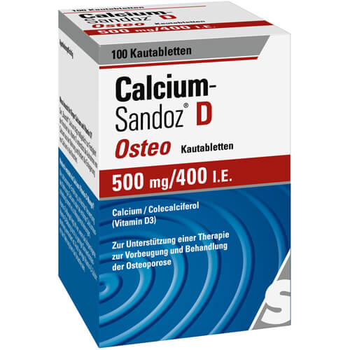 CALCIUM SANDOZ D Osteo 500 mg/400 I.E. Kautabl. CALCIUM SANDOZ D Osteo 500 mg/400 I.E. Kautabl.