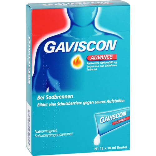 GAVISCON Advance Pfefferminz 1000mg/200mg SUS Btl. GAVISCON Advance Pfefferminz 1000mg/200mg SUS Btl.