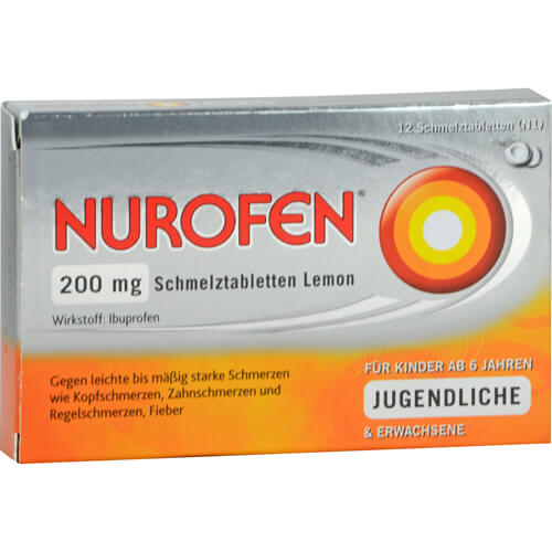 NUROFEN 200 mg Schmelztabletten Lemon NUROFEN 200 mg Schmelztabletten Lemon