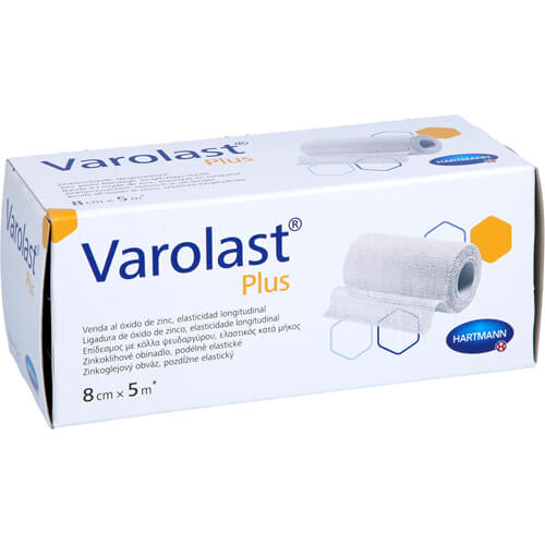 VAROLAST Plus Zinkleimbinde 8 cmx5 m VAROLAST Plus Zinkleimbinde 8 cmx5 m