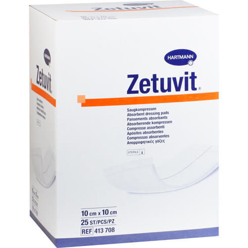 ZETUVIT Saugkompressen steril 10x10 cm ZETUVIT Saugkompressen steril 10x10 cm