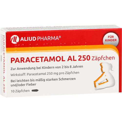 Paracetamol AL 250 Zäpfchen bei akuten Schmerzen und Fieber Paracetamol AL 250 Zäpfchen bei akuten Schmerzen und Fieber
