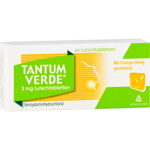 TANTUM VERDE 3 mg Lutschtabl.m.Orange-Honiggeschm. TANTUM VERDE 3 mg Lutschtabl.m.Orange-Honiggeschm.