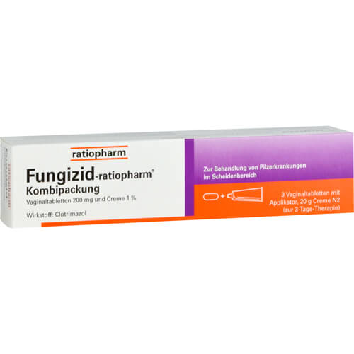 FUNGIZID-ratiopharm 3 Vag.-Tbl.+ 20g Creme FUNGIZID-ratiopharm 3 Vag.-Tbl.+ 20g Creme