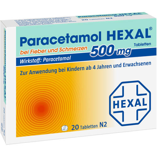 PARACETAMOL 500 mg HEXAL b.Fieber u.Schmerzen Tab. PARACETAMOL 500 mg HEXAL b.Fieber u.Schmerzen Tab.