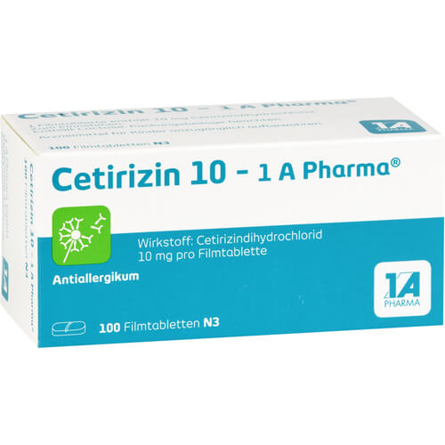CETIRIZIN 10-1A Pharma Filmtabletten CETIRIZIN 10-1A Pharma Filmtabletten