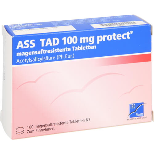 ASS TAD 100 mg protect magensaftres.Filmtabletten ASS TAD 100 mg protect magensaftres.Filmtabletten