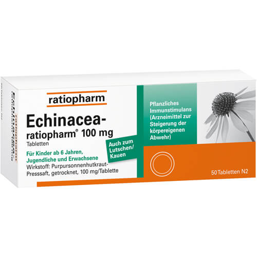 ECHINACEA-RATIOPHARM 100 mg Tabletten ECHINACEA-RATIOPHARM 100 mg Tabletten