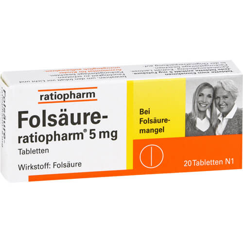 FOLSÄURE-RATIOPHARM 5 mg Tabletten FOLSÄURE-RATIOPHARM 5 mg Tabletten