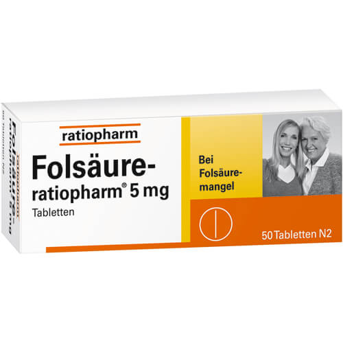 FOLSÄURE-RATIOPHARM 5 mg Tabletten FOLSÄURE-RATIOPHARM 5 mg Tabletten