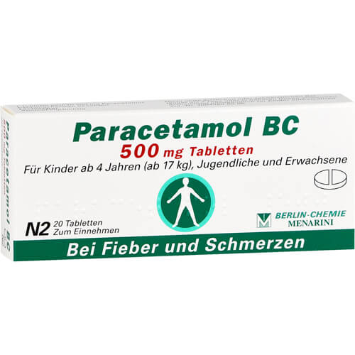 PARACETAMOL BC 500 mg Tabletten PARACETAMOL BC 500 mg Tabletten