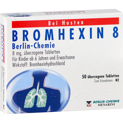 BROMHEXIN 8 Berlin Chemie überzogene Tabletten BROMHEXIN 8 Berlin Chemie überzogene Tabletten
