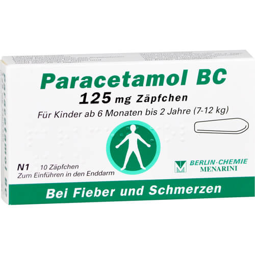 PARACETAMOL BC 125 mg Suppositorien PARACETAMOL BC 125 mg Suppositorien