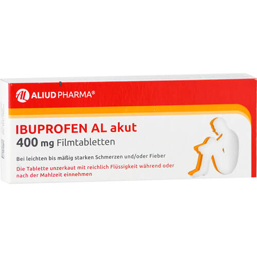 Ibuprofen AL akut 400 mg Filmtabletten bei akuten Schmerzen Ibuprofen AL akut 400 mg Filmtabletten bei akuten Schmerzen
