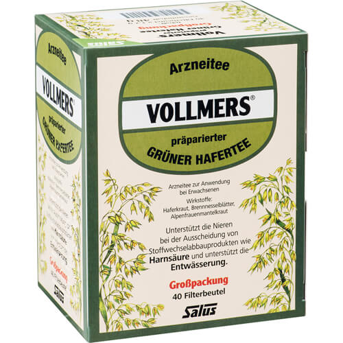 VOLLMERS präparierter grüner Hafertee Filterbeutel VOLLMERS präparierter grüner Hafertee Filterbeutel