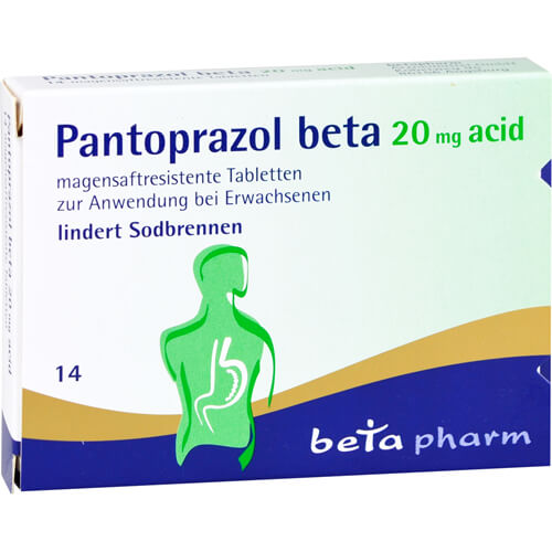 PANTOPRAZOL beta 20 mg acid magensaftres.Tabletten PANTOPRAZOL beta 20 mg acid magensaftres.Tabletten