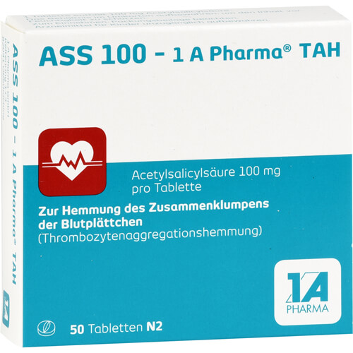 ASS 100-1A Pharma TAH Tabletten ASS 100-1A Pharma TAH Tabletten